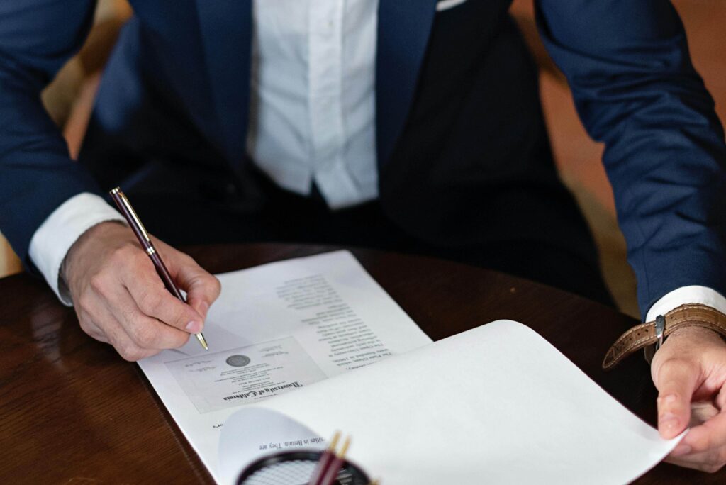 Firma de contrato
